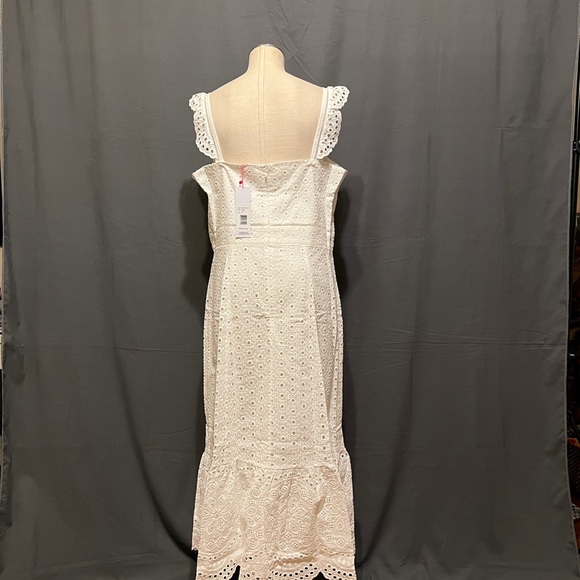 PARKER Ivory Embroidered Eyelet Dress - Picture 6 of 10
